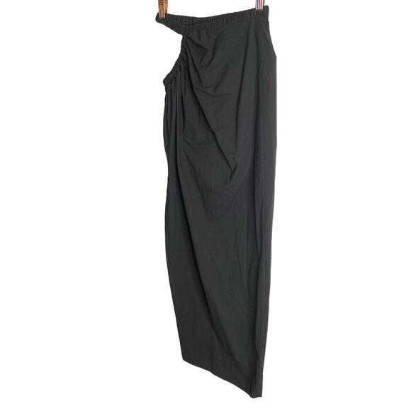 Natalie Rolt Addison Skirt Ruched Cut-Out Detail Pull On Side Slit Black Size 0 - Picture 10 of 13